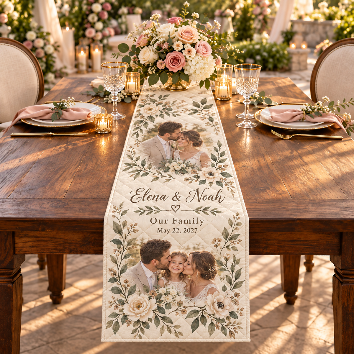 A Place at Our Table Quilt Table Runner; hero. One Day for Lifetime