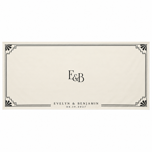 Art Deco wedding table cloth - hero