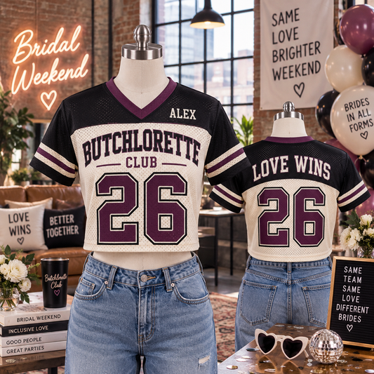 Butchlorette Club | Personalized Mesh Crop Jersey - hero