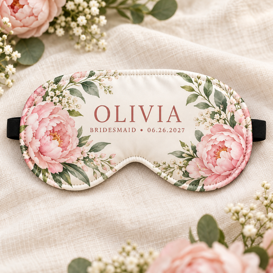 Garden Bridesmaid Sleep Mask; hero. One Day for Lifetime