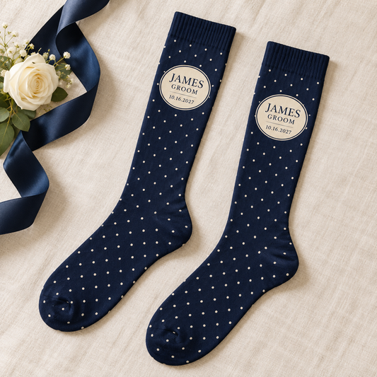 Classic Groom Socks; hero. One Day for Lifetime