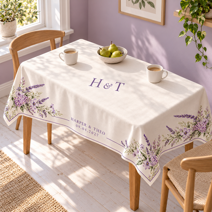 Lilac Meadow wedding table cloth - home
