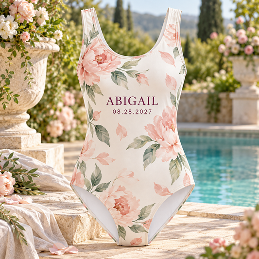 Garden Petals Personalized One-Piece Swimsuit; hero. One Day for Lifetime