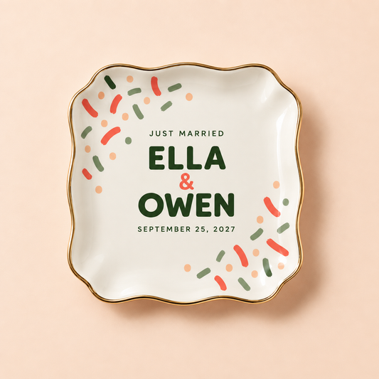 Confetti After I Do | Personalized Ceramic Ring Dish - hero