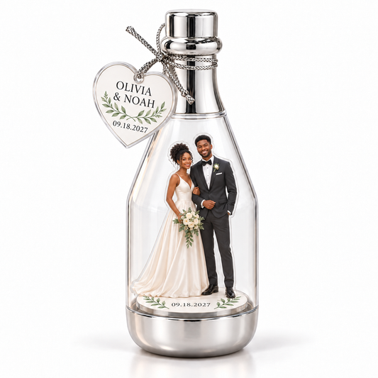 Sage Heart personalized photo standee bottle - hero