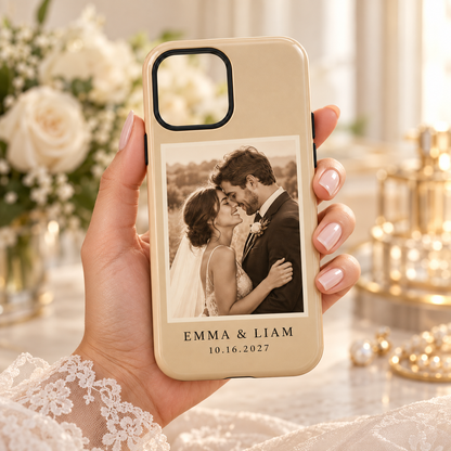 Our Story Photo Magnetic Tough Phone Case; lifestyle. One Day for Lifetime