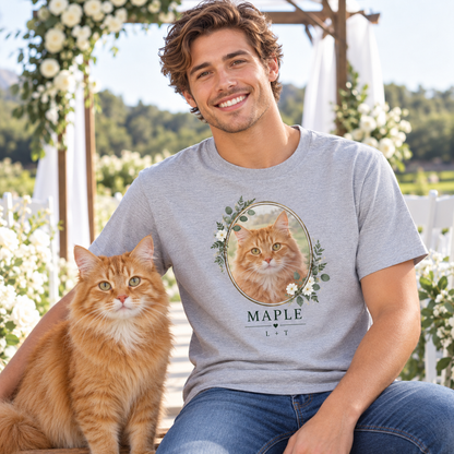 Our Pet Was Here Personalized Printed T-Shirt; variant custom input. One Day for Lifetime