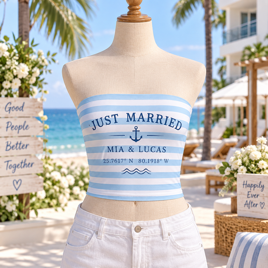Coastal Honeymoon | Personalized Tube Top - hero
