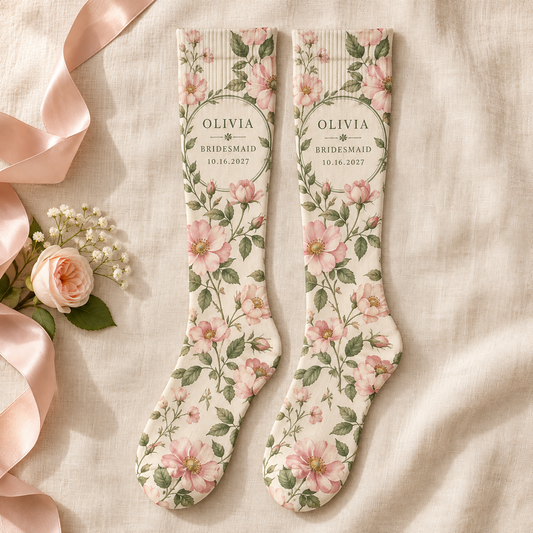Garden Bridesmaid Socks; hero. One Day for Lifetime