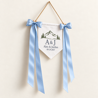Mountain Promise Embroidered Pennant Banner; right. One Day for Lifetime