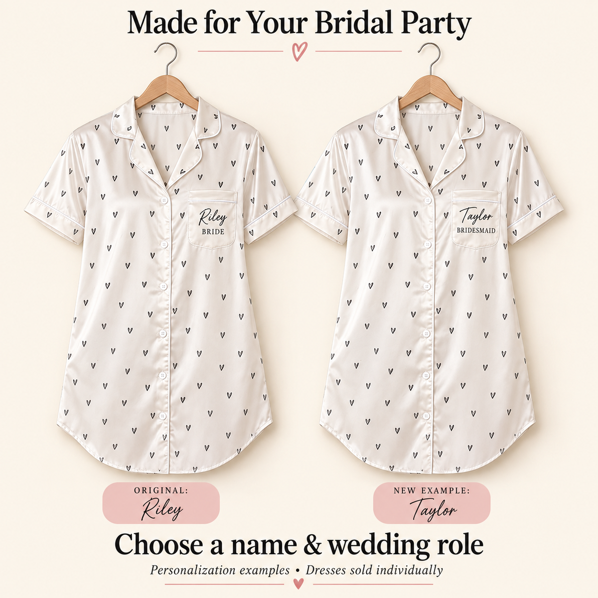 Photo Memory Morning | Personalized Satin Pajama Shirt Dress - personalization