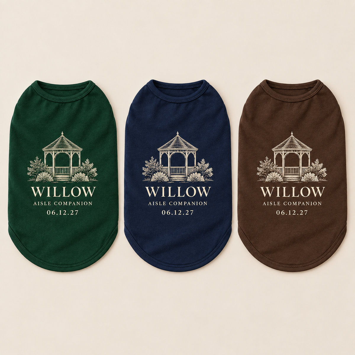 Venue Aisle Companion Pet Tank Top; colorway variants. One Day for Lifetime