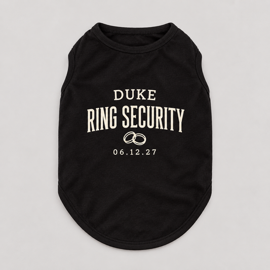 Ring Security Pet Tank Top; hero. One Day for Lifetime