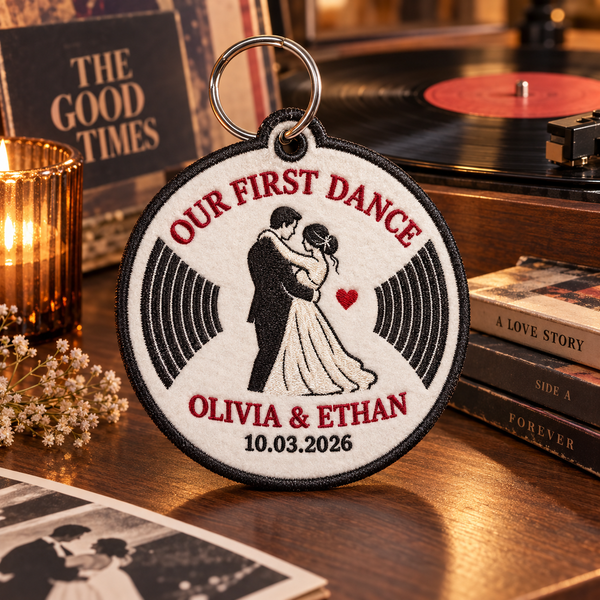 First Dance Vinyl | Personalized Embroidered Keychain