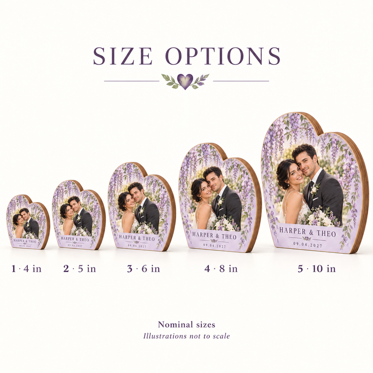 Lilac Wisteria wood photo block - size options