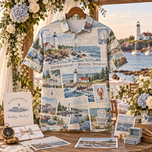 Destination Postcard Polo Shirt; hero. One Day for Lifetime