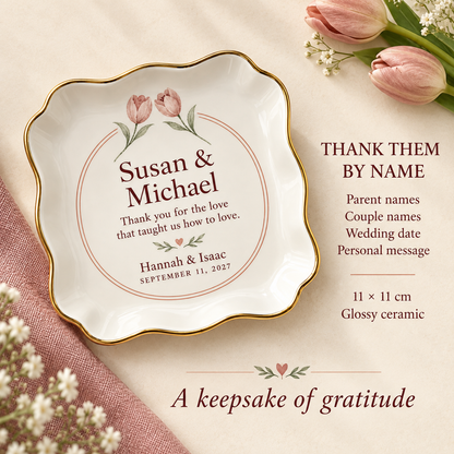 Thank You for the Love | Personalized Ceramic Ring Dish - personalization guide