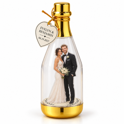 Minimal Couple personalized photo standee bottle - hero