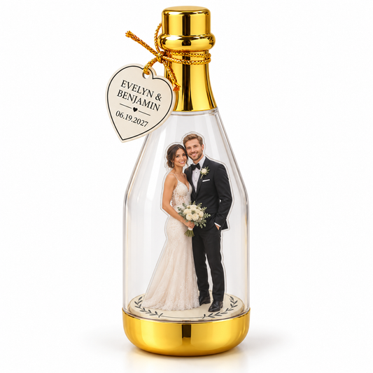 Minimal Couple personalized photo standee bottle - hero