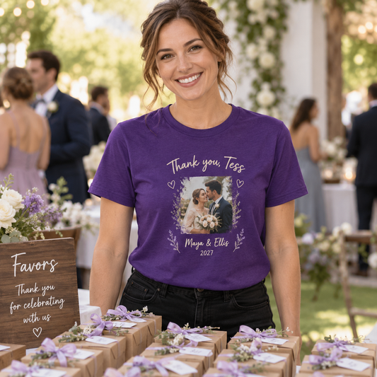A Sweet Thank You Personalized Printed T-Shirt; hero. One Day for Lifetime
