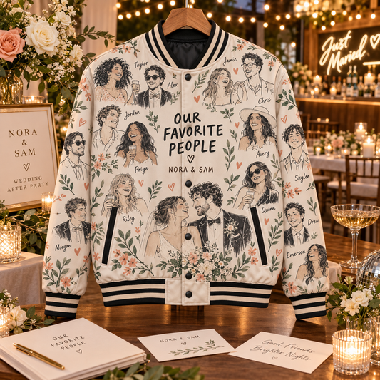 Wedding Party Yearbook Varsity Jacket; hero. One Day for Lifetime