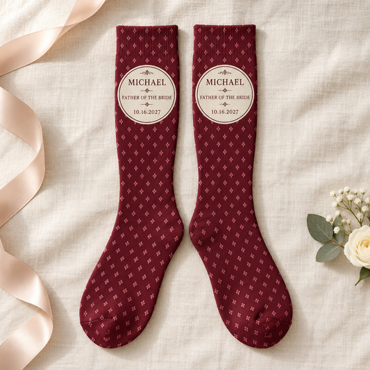 Father of the Bride Socks; hero. One Day for Lifetime