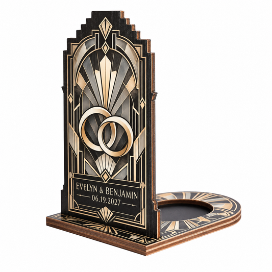 Art Deco Rings suncatcher candle holder - hero