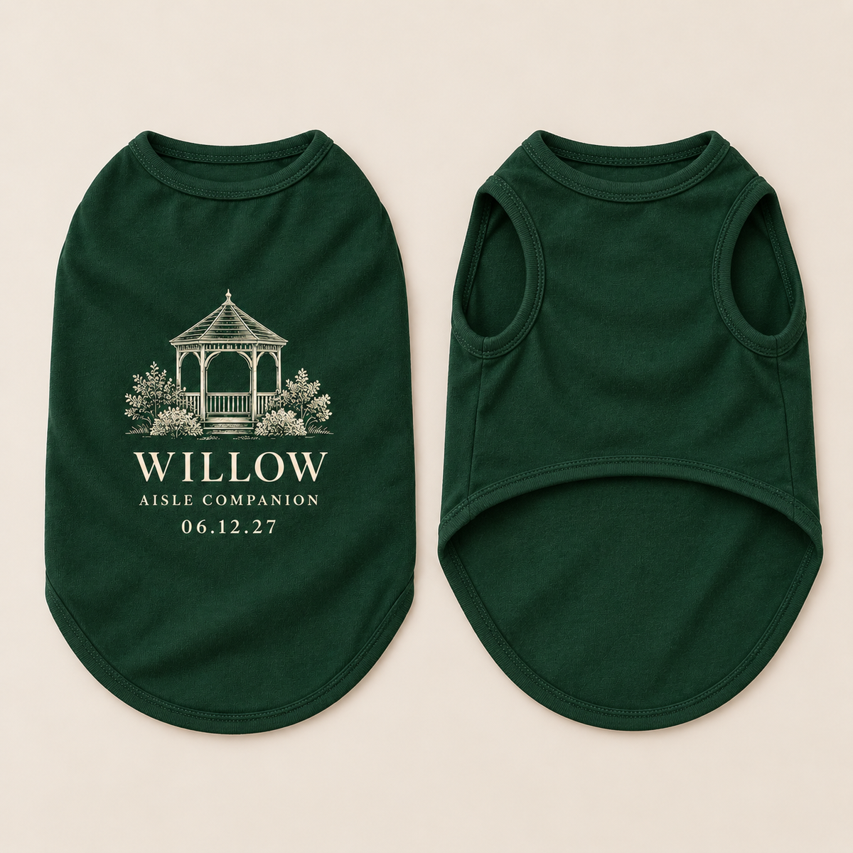 Venue Aisle Companion Pet Tank Top; front back overview. One Day for Lifetime
