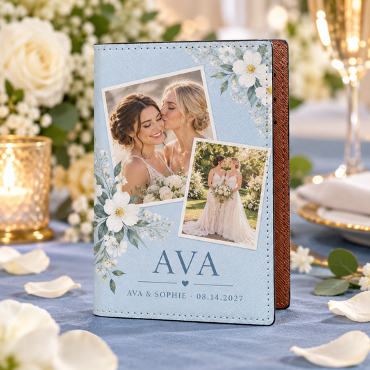 Wedding Memories PU Passport Wallet; hero. One Day for Lifetime