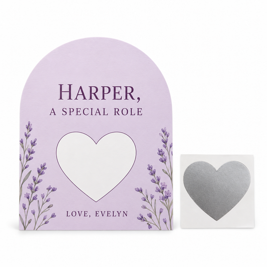 Lilac Special Role personalized scratch-off card - hero
