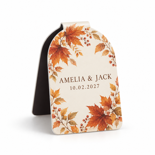 Autumn Leaf personalized magnetic bookmark - hero