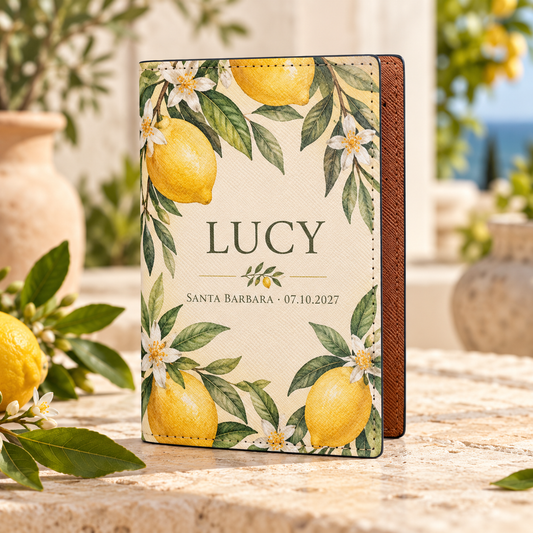 Citrus Honeymoon PU Passport Wallet; hero. One Day for Lifetime