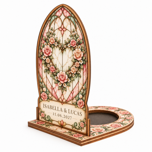 Blush Rose Heart suncatcher candle holder - hero