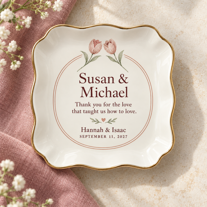 Thank You for the Love | Personalized Ceramic Ring Dish - hero