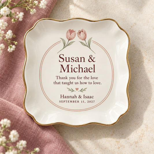 Thank You for the Love | Personalized Ceramic Ring Dish - hero