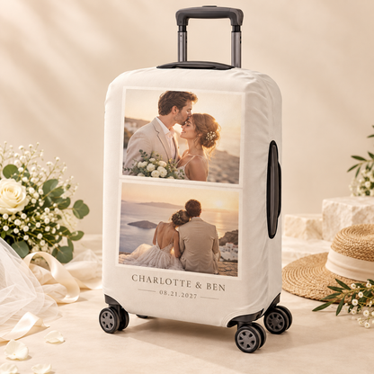 Wedding Photo Memories Luggage Cover; hero. One Day for Lifetime