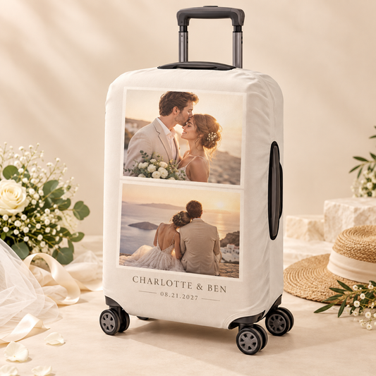 Wedding Photo Memories Luggage Cover; hero. One Day for Lifetime