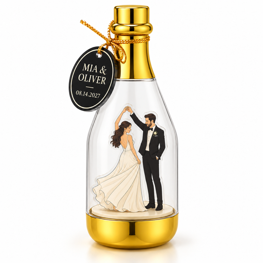 Dancing Couple personalized photo standee bottle - hero