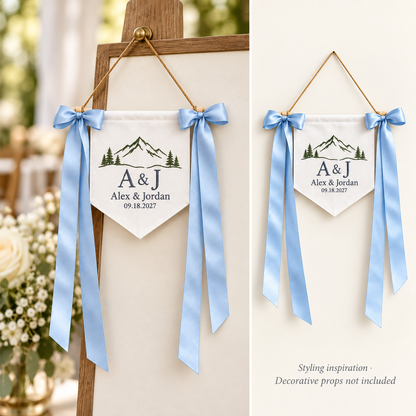 Mountain Promise Embroidered Pennant Banner; context. One Day for Lifetime
