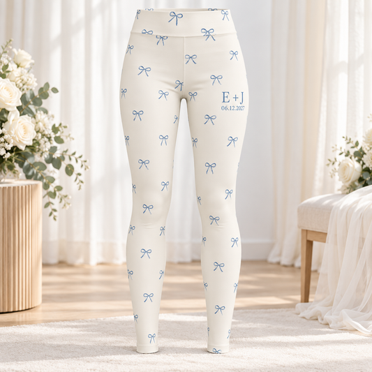 Ribbon Initials Personalized Leggings; hero. One Day for Lifetime