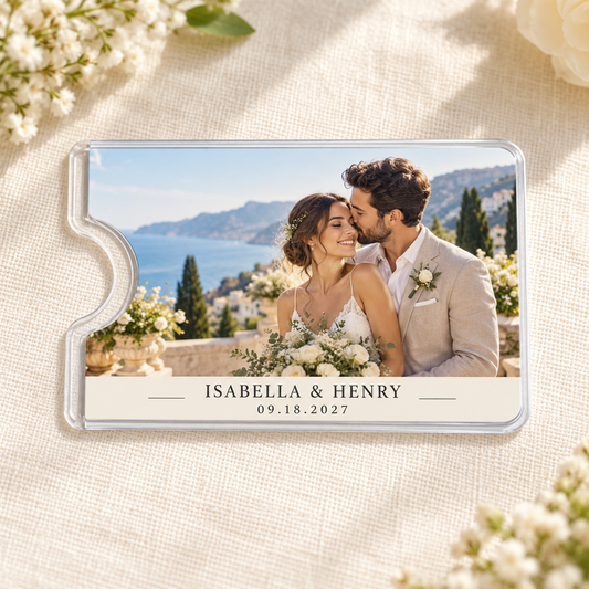 Wedding Photo Memory Card Sleeve; hero. One Day for Lifetime