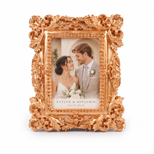 Warm Minimalist Rectangle vintage photo frame magnet - hero