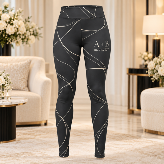 Modern Monogram Personalized Leggings; hero. One Day for Lifetime