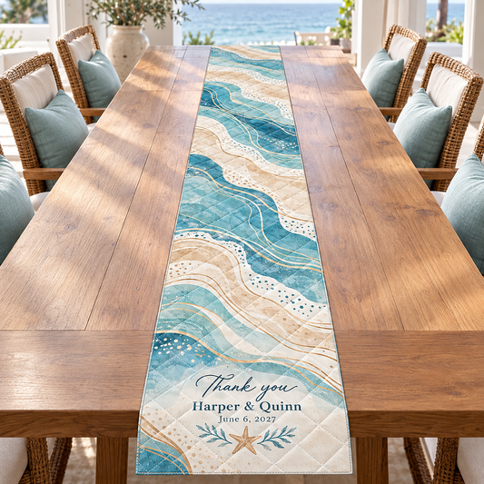 Coastal Brunch Quilt Table Runner; hero. One Day for Lifetime