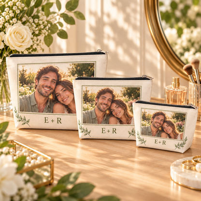 Our Engagement Memory Cosmetic Bag; three sizes. One Day for Lifetime