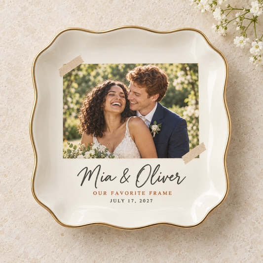 Our Favorite Frame | Personalized Ceramic Ring Dish - hero