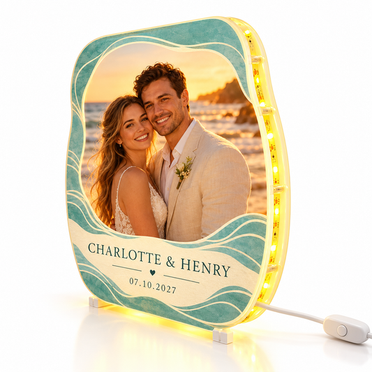 Coastal Photo personalized photo led light box - hero