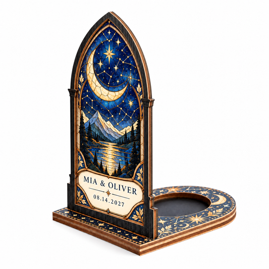 Navy Celestial suncatcher candle holder - hero