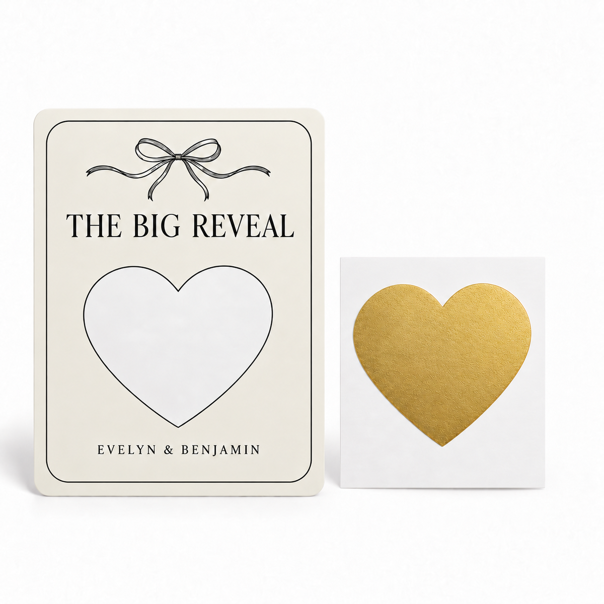 Minimal Big Reveal personalized scratch-off card - hero