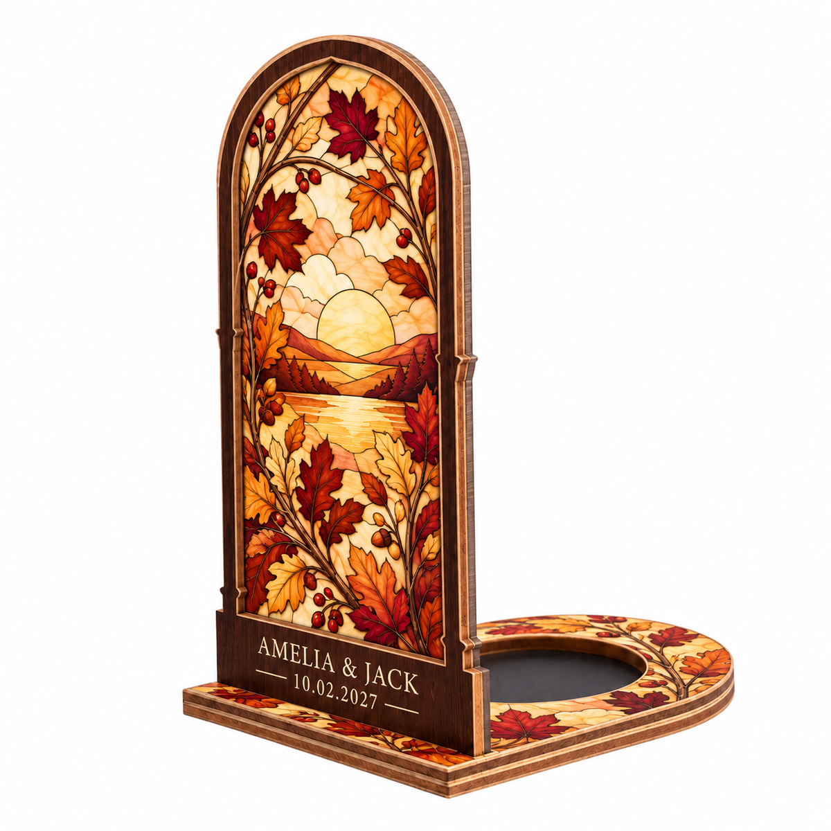 Amber Autumn suncatcher candle holder - hero